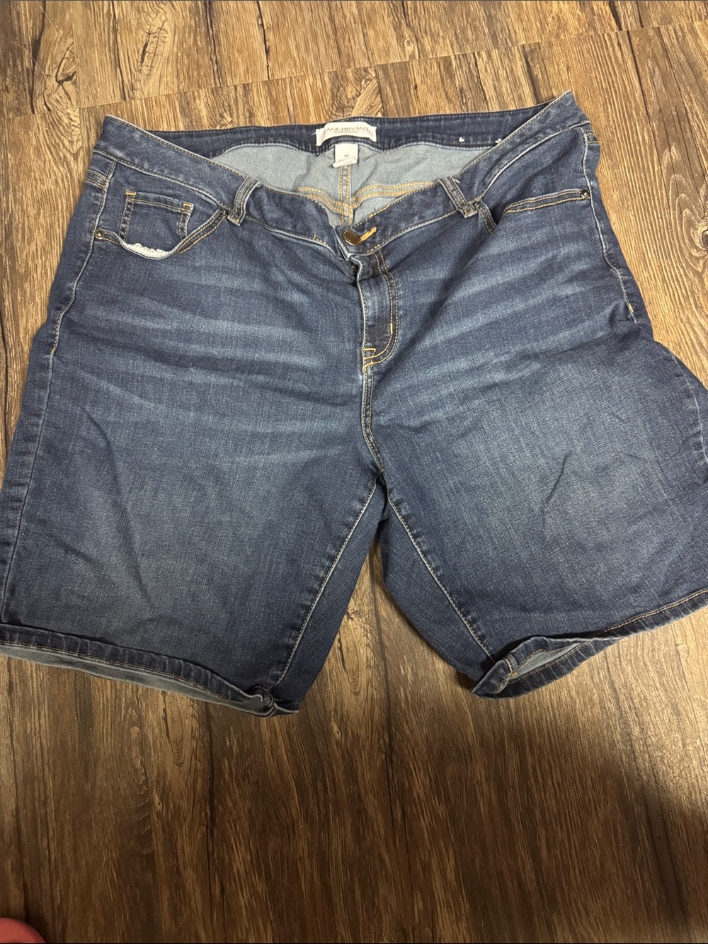 Lane Bryant Dark Blue Denim Bermuda Shorts